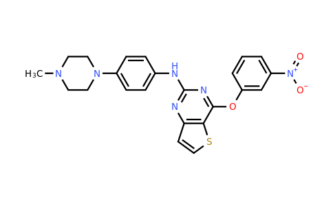 CAS 1353553-08-8 | N-[4-(4-methylpiperazin-1-yl)phenyl]-4-(3-nitrophenoxy)thieno[3,2-d]pyrimidin-2-amine