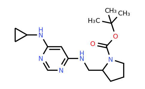 CAS 1353946-94-7 | tert-Butyl 2-(((6-(cyclopropylamino)pyrimidin-4-yl)amino)methyl)pyrrolidine-1-carboxylate