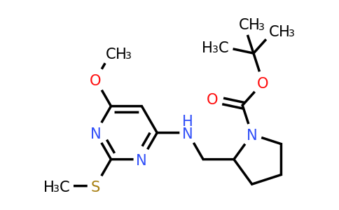 CAS 1353947-15-5 | tert-Butyl 2-(((6-methoxy-2-(methylthio)pyrimidin-4-yl)amino)methyl)pyrrolidine-1-carboxylate