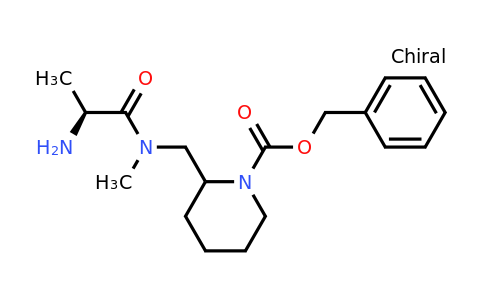 CAS 1354024-37-5 | Benzyl 2-(((S)-2-amino-N-methylpropanamido)methyl)piperidine-1-carboxylate