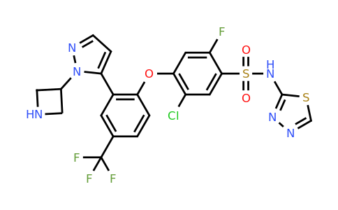 CAS 1354818-96-4 | 4-[2-[1-(3-azetidinyl)-1h-pyrazol-5-yl]-4-(trifluoromethyl)phenoxy]-5-chloro-2-fluoro-n-1,3,4-thiadiazol-2-yl benzenesulfonamide