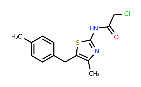 CAS 1354950-90-5 | 2-Chloro-N-{4-methyl-5-[(4-methylphenyl)methyl]-1,3-thiazol-2-yl}acetamide