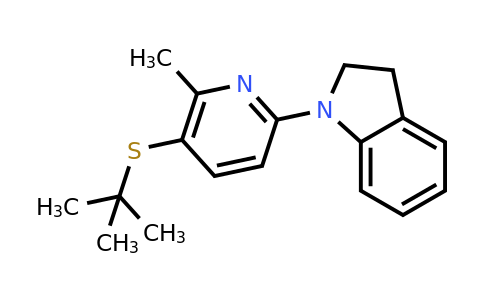 CAS 1355175-68-6 | 1-(5-(tert-Butylthio)-6-methylpyridin-2-yl)indoline
