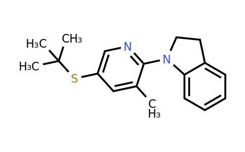 CAS 1355178-46-9 | 1-(5-(tert-Butylthio)-3-methylpyridin-2-yl)indoline
