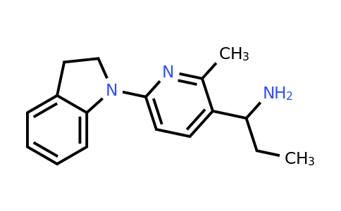 CAS 1355178-98-1 | 1-(6-(Indolin-1-yl)-2-methylpyridin-3-yl)propan-1-amine