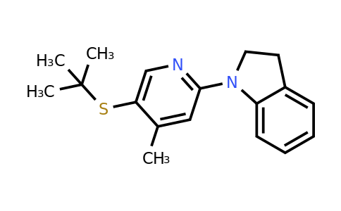 CAS 1355181-40-6 | 1-(5-(tert-Butylthio)-4-methylpyridin-2-yl)indoline