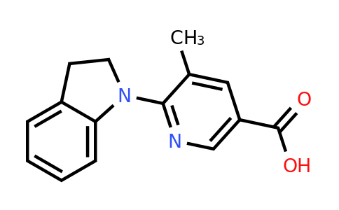 CAS 1355189-96-6 | 6-(Indolin-1-yl)-5-methylnicotinic acid
