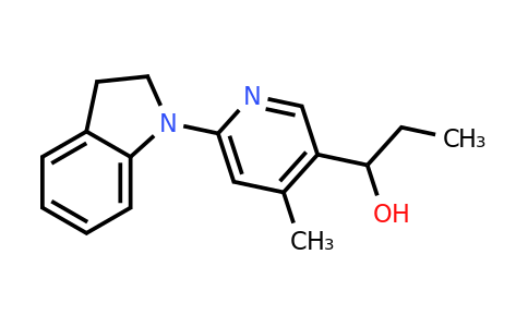 CAS 1355194-51-2 | 1-(6-(Indolin-1-yl)-4-methylpyridin-3-yl)propan-1-ol