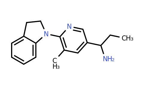 CAS 1355201-76-1 | 1-(6-(Indolin-1-yl)-5-methylpyridin-3-yl)propan-1-amine
