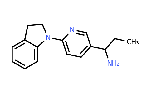 CAS 1355218-09-5 | 1-(6-(Indolin-1-yl)pyridin-3-yl)propan-1-amine