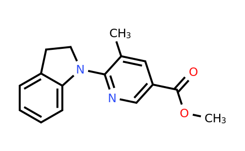 CAS 1355227-25-6 | Methyl 6-(indolin-1-yl)-5-methylnicotinate