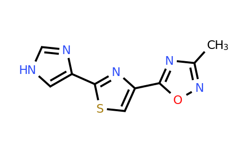 CAS 1355236-40-6 | 5-[2-(1H-imidazol-4-yl)-1,3-thiazol-4-yl]-3-methyl-1,2,4-oxadiazole