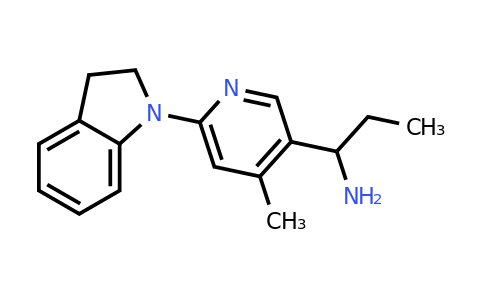 CAS 1355237-53-4 | 1-(6-(Indolin-1-yl)-4-methylpyridin-3-yl)propan-1-amine