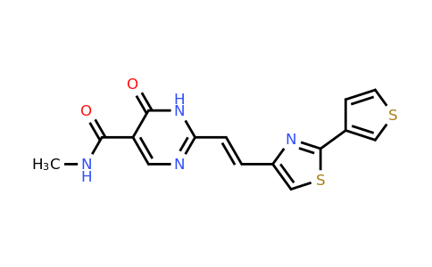 CAS 1355942-78-7 | N-methyl-6-oxo-2-[(1E)-2-[2-(thiophen-3-yl)-1,3-thiazol-4-yl]ethenyl]-1,6-dihydropyrimidine-5-carboxamide