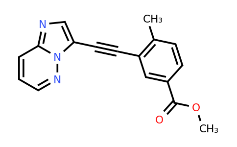 CAS 1356385-96-0 | Benzoic acid, 3-(2-imidazo[1,2-b]pyridazin-3-ylethynyl)-4-methyl-, methyl ester