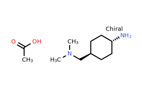 trans-4-[(dimethylamino)methyl]cyclohexan-1-amine; acetic acid
