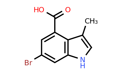 CAS 1360956-94-0 | 6-bromo-3-methyl-1H-indole-4-carboxylic acid