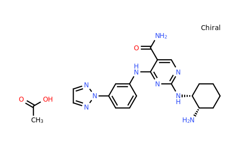 CAS 1370261-98-5 | 4-(3-(2H-1,2,3-triazol-2-yl)phenylamino)-2-((1R,2S)-2-aminocyclohexylamino)pyrimidine-5-carboxamide acetate