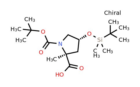 CAS 1374161-77-9 | (2S,4R)-1-tert-butoxycarbonyl-4-[tert-butyl(dimethyl)silyl]oxy-2-methyl-pyrrolidine-2-carboxylic acid