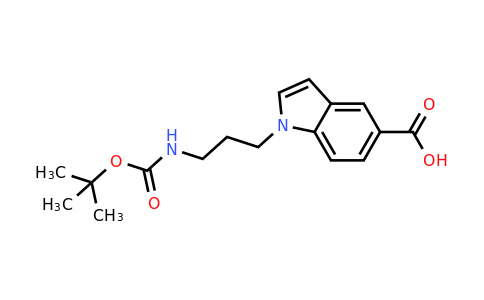 CAS 1376288-62-8 | 1-(3-{[(tert-butoxy)carbonyl]amino}propyl)-1H-indole-5-carboxylic acid