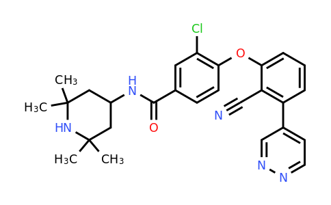 CAS 1377997-28-8 | 3-chloro-4-[2-cyano-3-(pyridazin-4-yl)phenoxy]-N-(2,2,6,6-tetramethylpiperidin-4-yl)benzamide