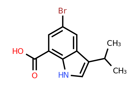 CAS 1380077-53-1 | 5-bromo-3-isopropyl-1H-indole-7-carboxylic acid