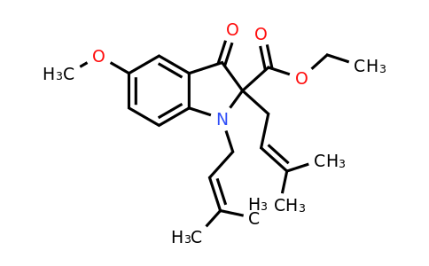 CAS 1382764-52-4 | Ethyl 5-methoxy-1,2-bis(3-methylbut-2-en-1-yl)-3-oxoindoline-2-carboxylate