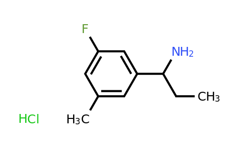 CAS 1384264-59-8 | 1-(3-Fluoro-5-methylphenyl)propan-1-amine hydrochloride