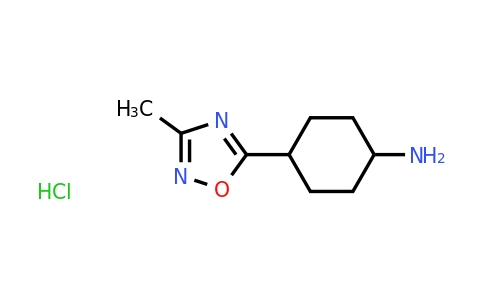 CAS 1384430-79-8 | 4-(3-methyl-1,2,4-oxadiazol-5-yl)cyclohexan-1-amine hydrochloride
