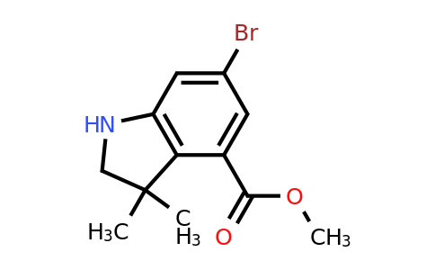 CAS 1389264-22-5 | Methyl 6-bromo-3,3-dimethyl-2,3-dihydro-1H-indole-4-carboxylate