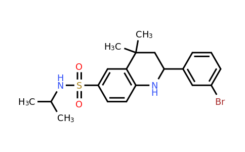 CAS 1391609-03-2 | 2-(3-bromophenyl)-4,4-dimethyl-N-(propan-2-yl)-1,2,3,4-tetrahydroquinoline-6-sulfonamide