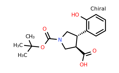 CAS 1392212-25-7 | (3R,4S)-rel-1-(tert-Butoxycarbonyl)-4-(2-hydroxyphenyl)pyrrolidine-3-carboxylic acid