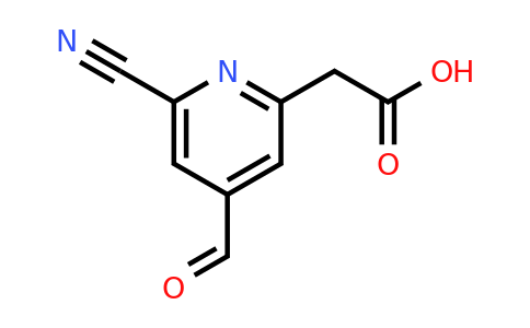 CAS 1393530-16-9 | (6-Cyano-4-formylpyridin-2-YL)acetic acid