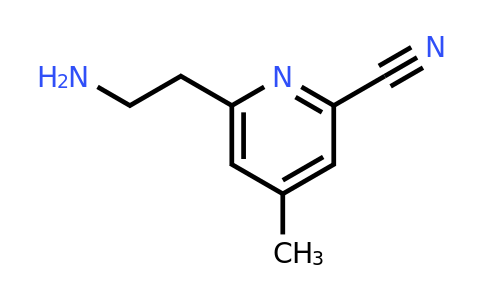 CAS 1393531-26-4 | 6-(2-Aminoethyl)-4-methylpyridine-2-carbonitrile