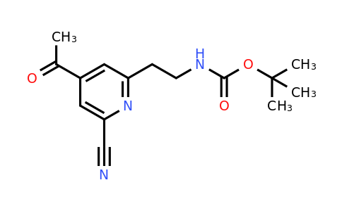 CAS 1393534-59-2 | Tert-butyl 2-(4-acetyl-6-cyanopyridin-2-YL)ethylcarbamate