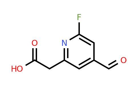 CAS 1393541-14-4 | (6-Fluoro-4-formylpyridin-2-YL)acetic acid