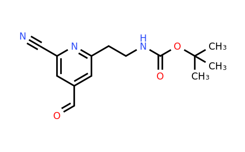 CAS 1393543-11-7 | Tert-butyl 2-(6-cyano-4-formylpyridin-2-YL)ethylcarbamate