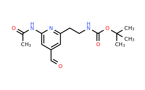 CAS 1393543-64-0 | Tert-butyl 2-[6-(acetylamino)-4-formylpyridin-2-YL]ethylcarbamate
