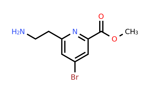 CAS 1393544-69-8 | Methyl 6-(2-aminoethyl)-4-bromopyridine-2-carboxylate