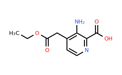CAS 1393544-70-1 | 3-Amino-4-(2-ethoxy-2-oxoethyl)pyridine-2-carboxylic acid
