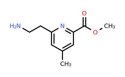 CAS 1393544-86-9 | Methyl 6-(2-aminoethyl)-4-methylpyridine-2-carboxylate