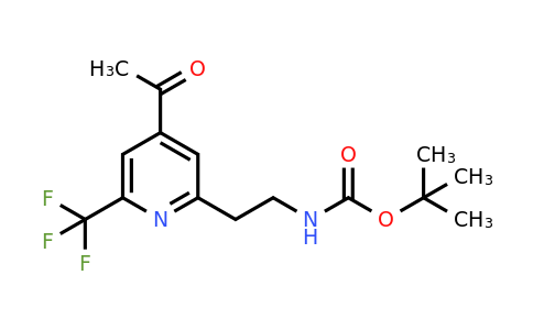 CAS 1393552-55-0 | Tert-butyl 2-[4-acetyl-6-(trifluoromethyl)pyridin-2-YL]ethylcarbamate