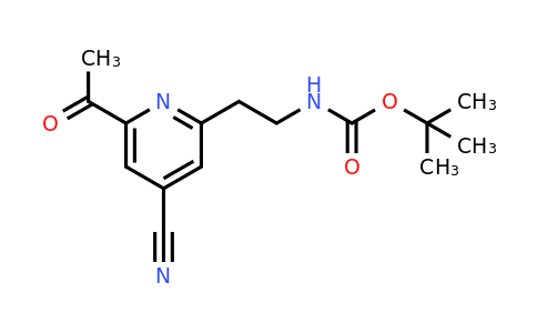 CAS 1393552-86-7 | Tert-butyl 2-(6-acetyl-4-cyanopyridin-2-YL)ethylcarbamate