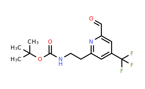 CAS 1393553-10-0 | Tert-butyl 2-[6-formyl-4-(trifluoromethyl)pyridin-2-YL]ethylcarbamate
