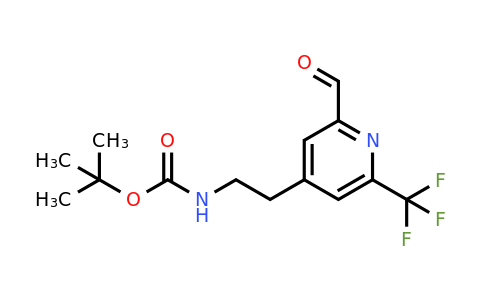 CAS 1393553-45-1 | Tert-butyl 2-[2-formyl-6-(trifluoromethyl)pyridin-4-YL]ethylcarbamate