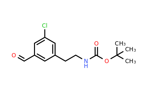 CAS 1393557-45-3 | Tert-butyl 2-(3-chloro-5-formylphenyl)ethylcarbamate