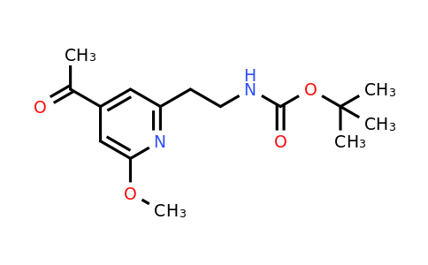 CAS 1393557-94-2 | Tert-butyl 2-(4-acetyl-6-methoxypyridin-2-YL)ethylcarbamate