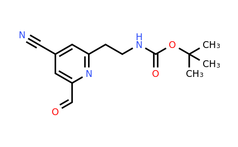 CAS 1393558-49-0 | Tert-butyl 2-(4-cyano-6-formylpyridin-2-YL)ethylcarbamate