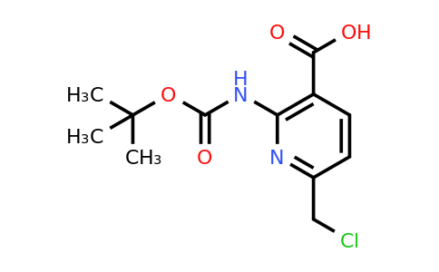CAS 1393559-00-6 | 2-[(Tert-butoxycarbonyl)amino]-6-(chloromethyl)nicotinic acid
