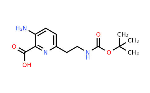 CAS 1393559-20-0 | 3-Amino-6-[2-[(tert-butoxycarbonyl)amino]ethyl]pyridine-2-carboxylic acid